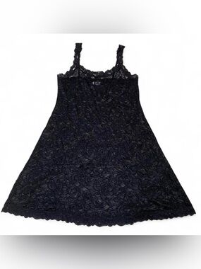 Vintage Arianne Black Full Lace Sheer Slip Mini Dress